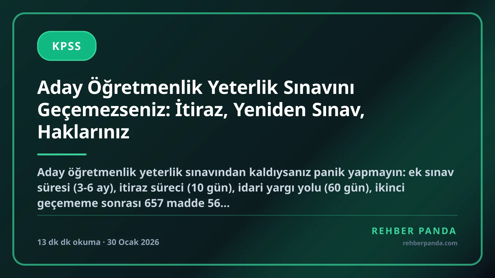 Aday Öğretmenlik Yeterlik Sınavını Geçemezseniz: İtiraz, Yeniden Sınav, Haklarınız