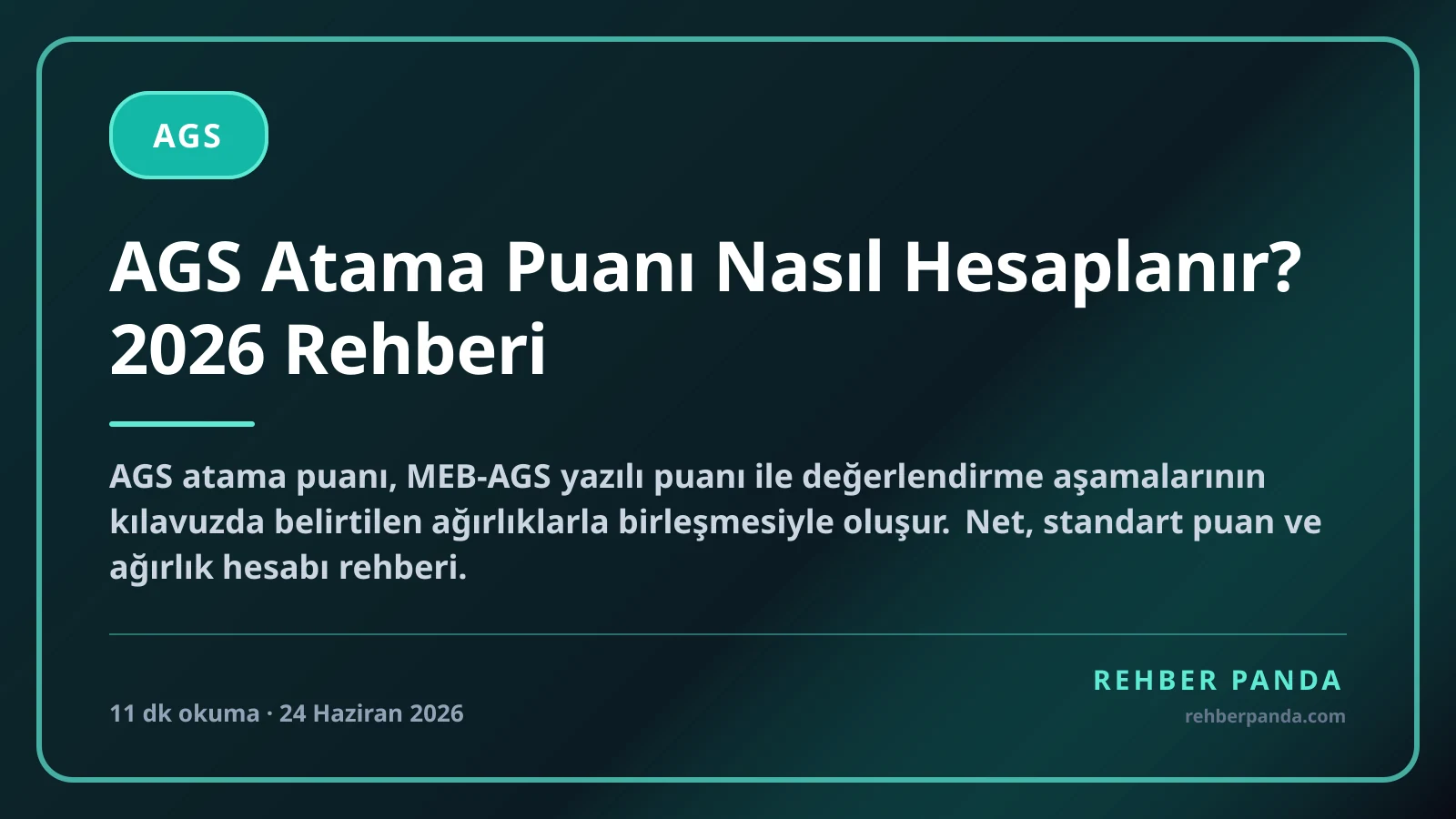 AGS Atama Puanı Nasıl Hesaplanır? 2026 Rehberi