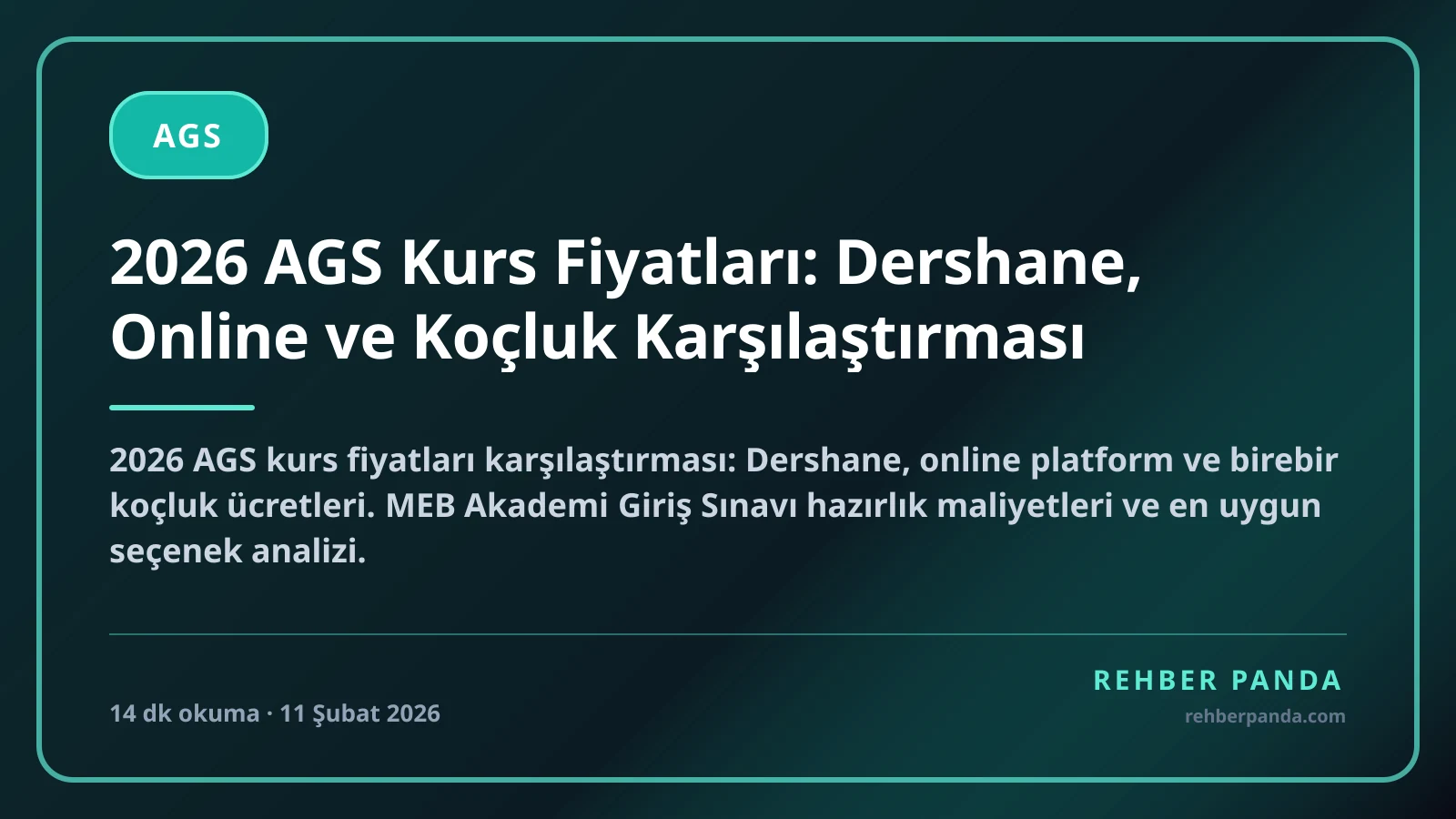 2026 AGS Kurs Fiyatları: Dershane, Online ve Koçluk Karşılaştırması