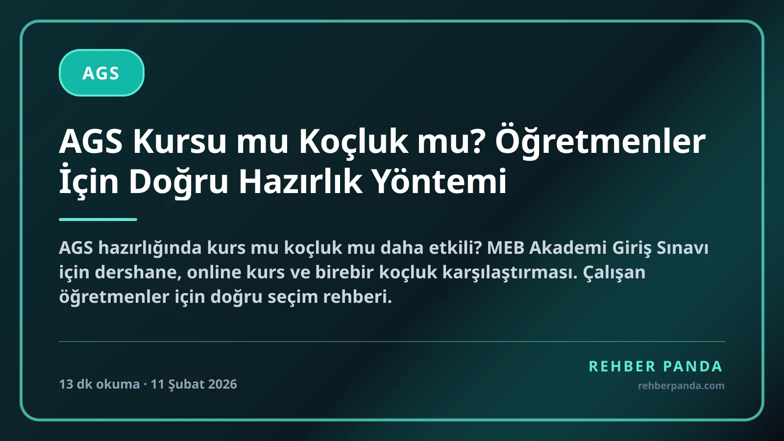 AGS Kursu mu Koçluk mu? Öğretmenler İçin Doğru Hazırlık Yöntemi