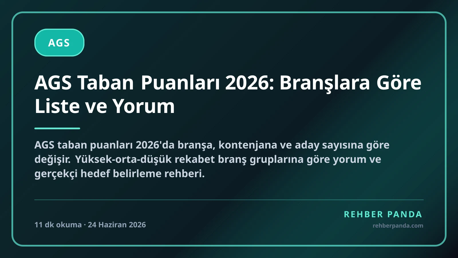 AGS Taban Puanları 2026: Branşlara Göre Liste ve Yorum