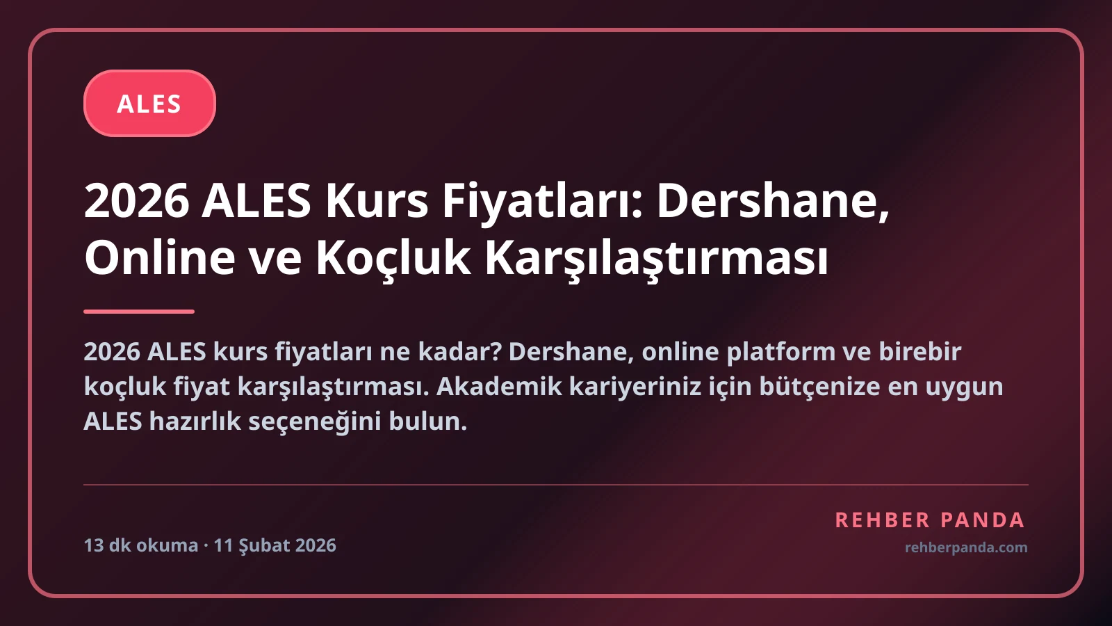 2026 ALES Kurs Fiyatları: Dershane, Online ve Koçluk Karşılaştırması