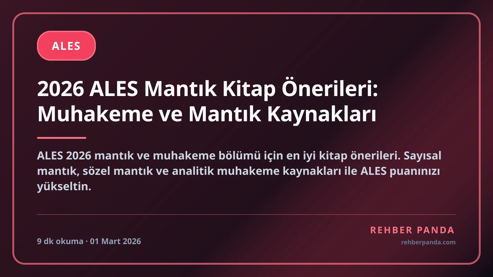 2026 ALES Mantık Kitap Önerileri: Muhakeme ve Mantık Kaynakları