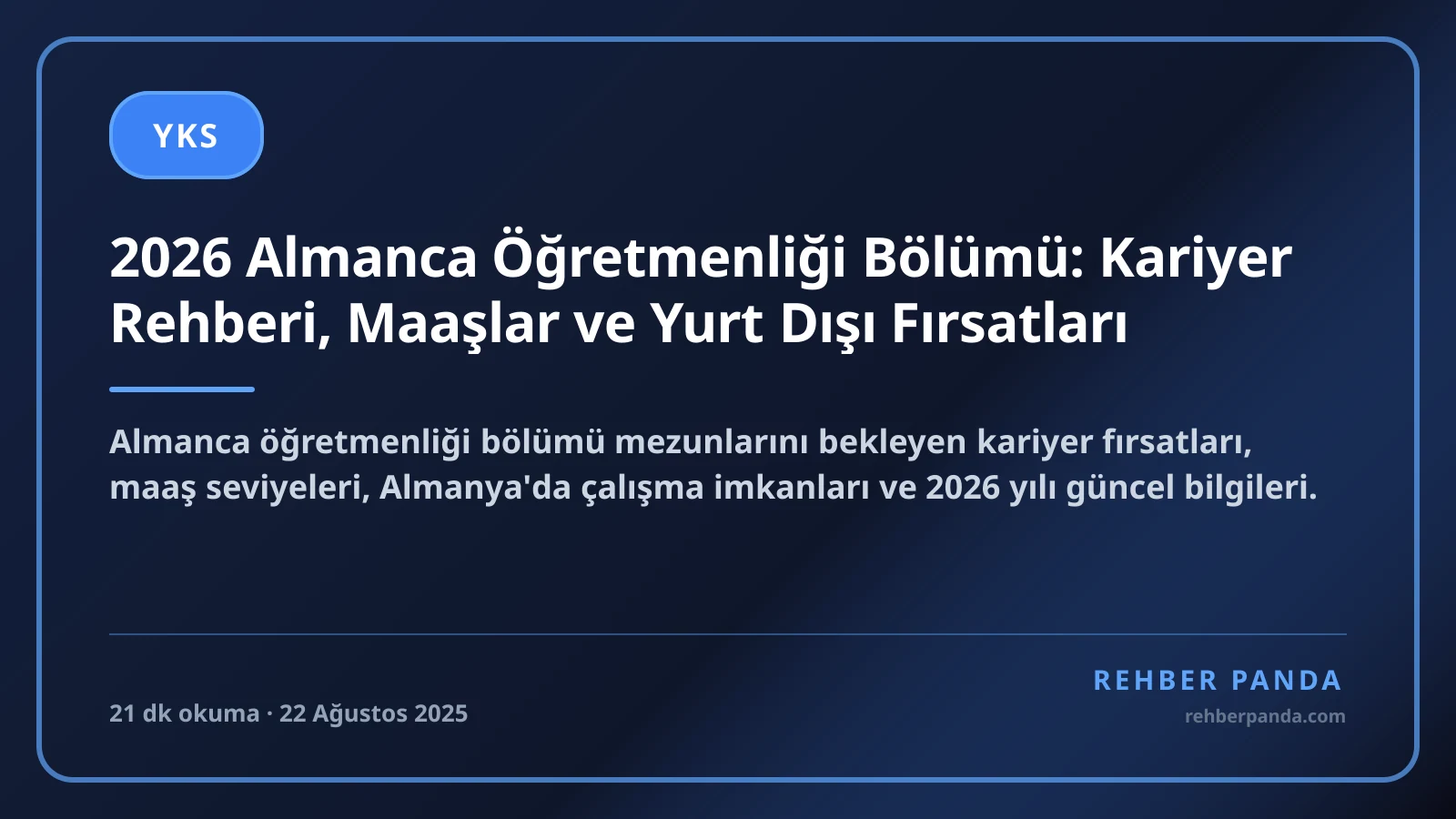 2026 Almanca Öğretmenliği Bölümü: Kariyer Rehberi, Maaşlar ve Yurt Dışı Fırsatları