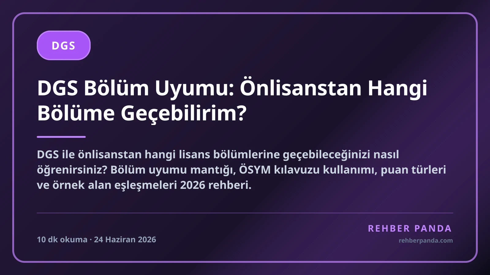 DGS Bölüm Uyumu: Önlisanstan Hangi Bölüme Geçebilirim?