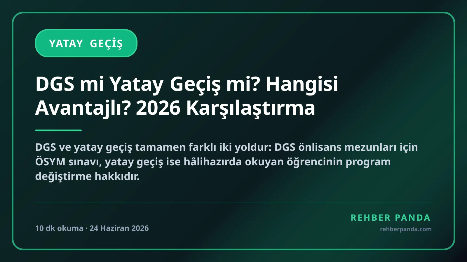 DGS mi Yatay Geçiş mi? Hangisi Avantajlı? 2026 Karşılaştırma