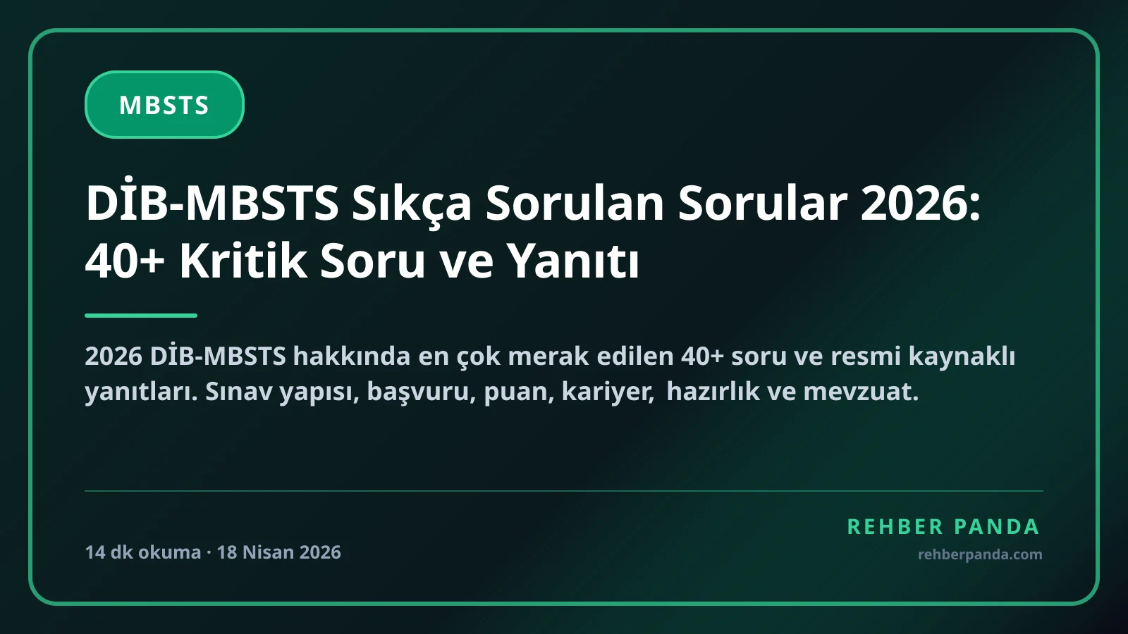 DİB-MBSTS Sıkça Sorulan Sorular 2026: 40+ Kritik Soru ve Yanıtı