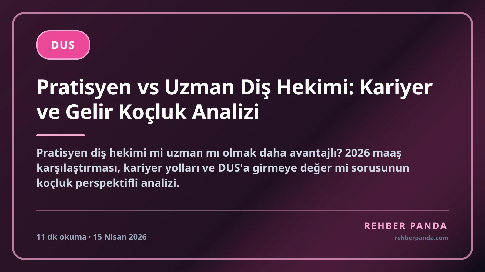 Pratisyen vs Uzman Diş Hekimi: Kariyer ve Gelir Koçluk Analizi