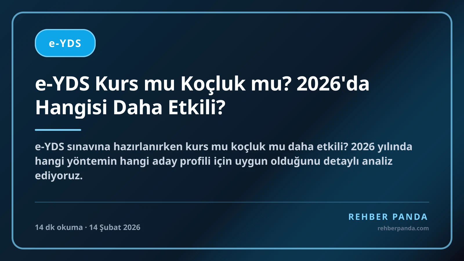 e-YDS Kurs mu Koçluk mu? 2026'da Hangisi Daha Etkili?
