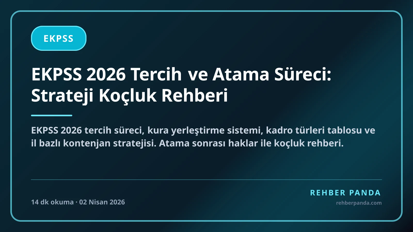 EKPSS 2026 Tercih ve Atama Süreci: Strateji Koçluk Rehberi