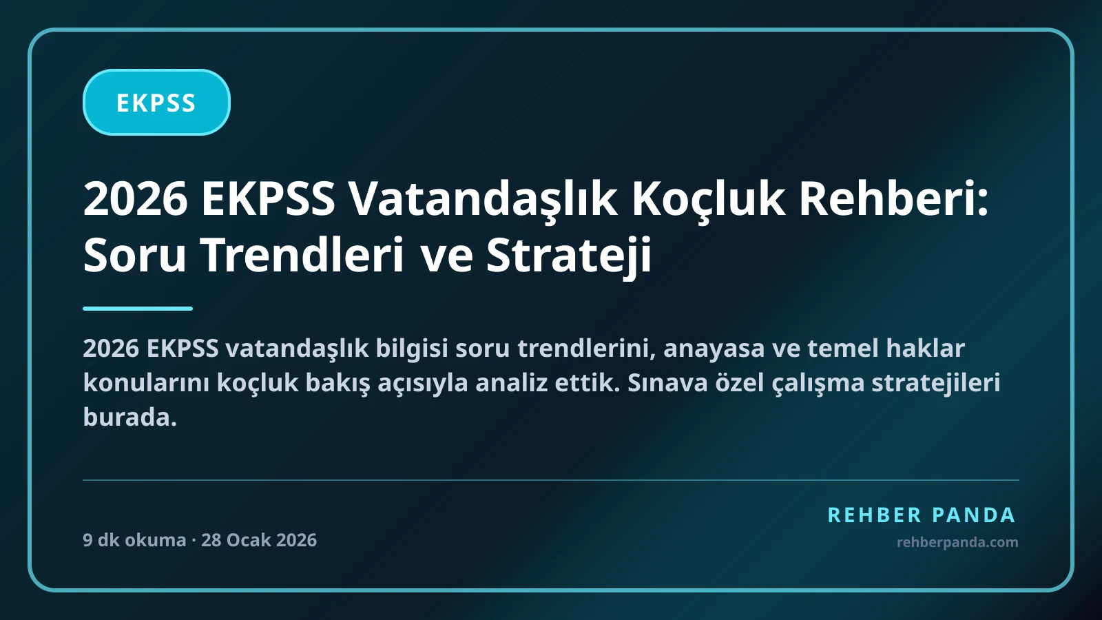 2026 EKPSS Vatandaşlık Koçluk Rehberi: Soru Trendleri ve Strateji
