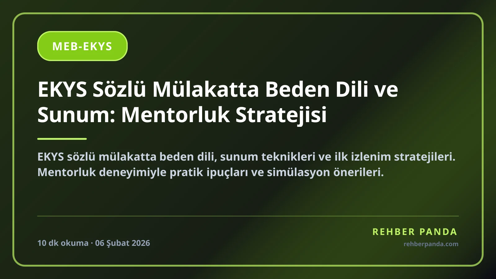 EKYS Beden Dili ve Sunum: Akademi YYP ve Yöneticilik İletişimi Stratejisi