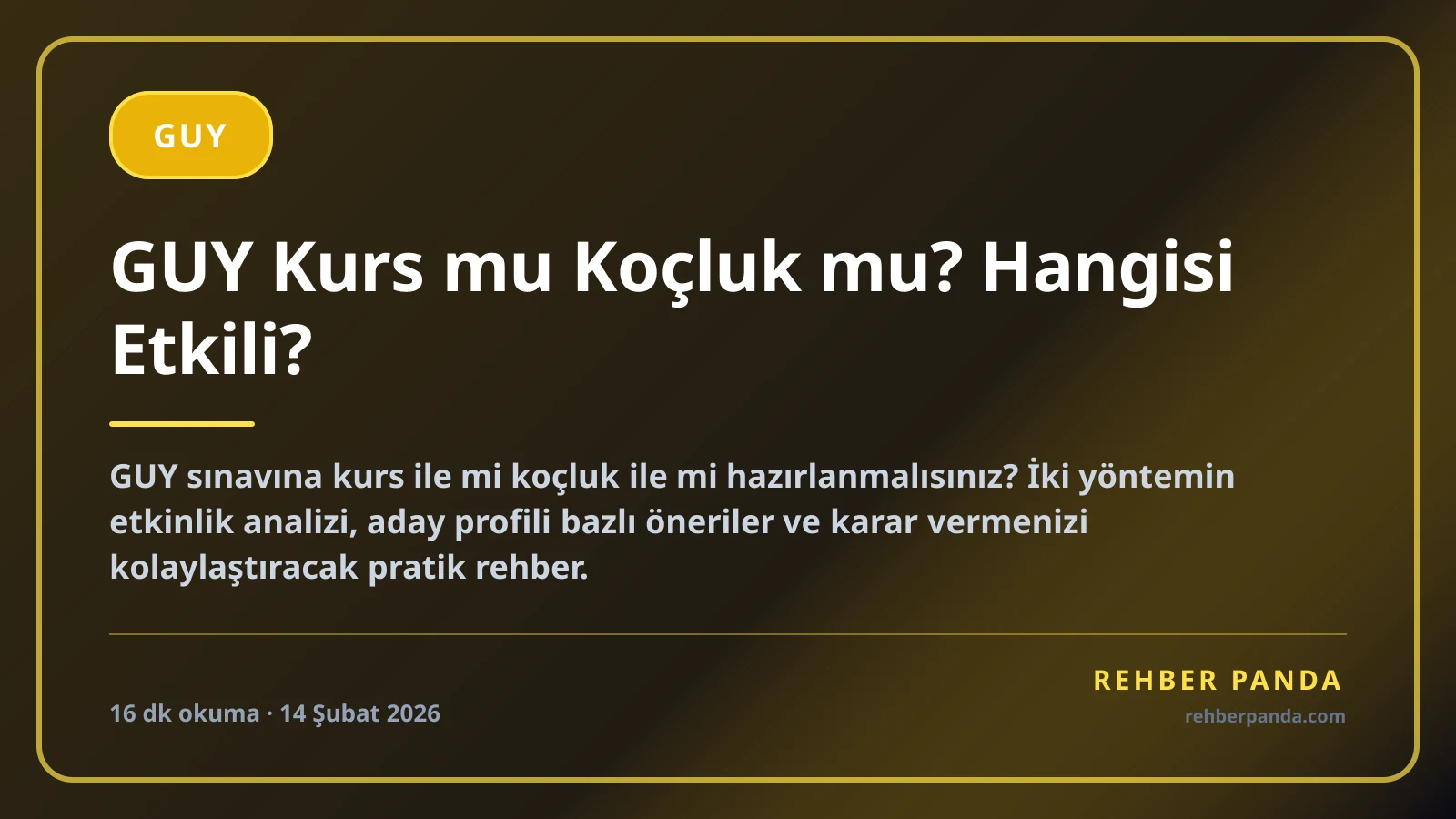 GUY Kurs mu Koçluk mu? Hangisi Etkili?