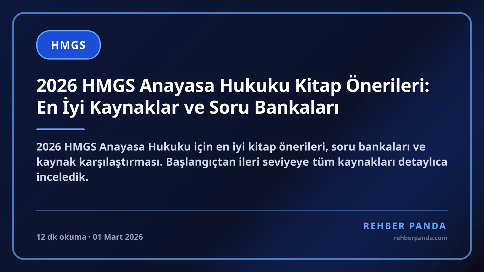 2026 HMGS Anayasa Hukuku Kitap Önerileri: En İyi Kaynaklar ve Soru Bankaları