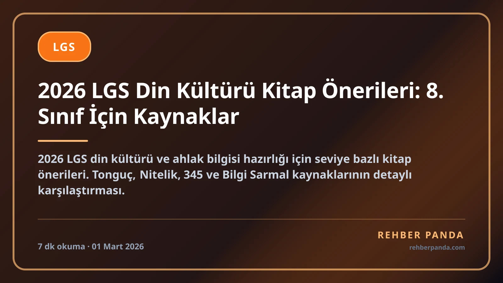 2026 LGS Din Kültürü Kitap Önerileri: 8. Sınıf İçin Kaynaklar