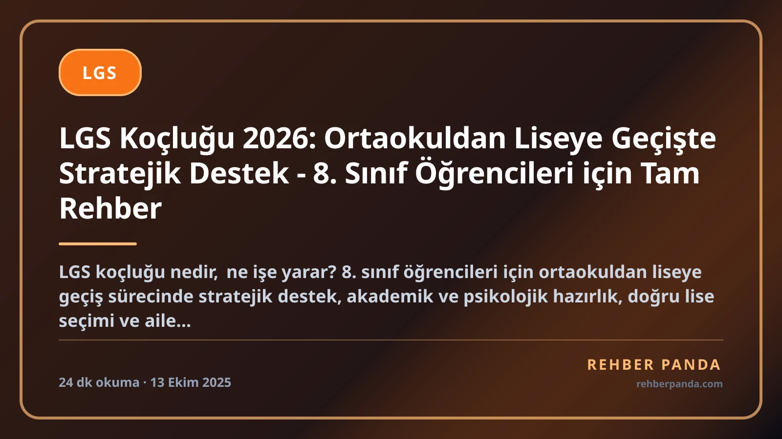 LGS Koçluğu 2026: Ortaokuldan Liseye Geçişte Stratejik Destek - 8. Sınıf Öğrencileri için Tam Rehber