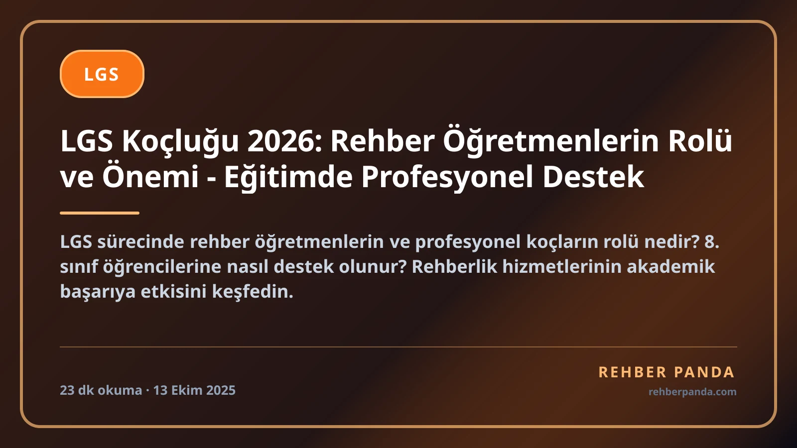 LGS Koçluğu 2026: Rehber Öğretmenlerin Rolü ve Önemi - Eğitimde Profesyonel Destek