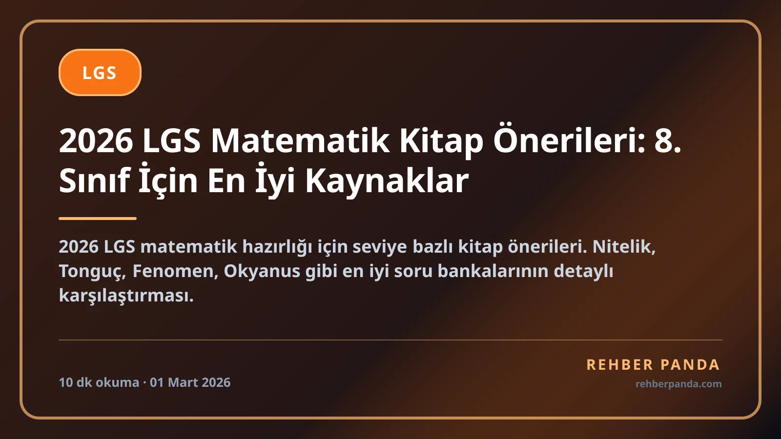 2026 LGS Matematik Kitap Önerileri: 8. Sınıf İçin En İyi Kaynaklar