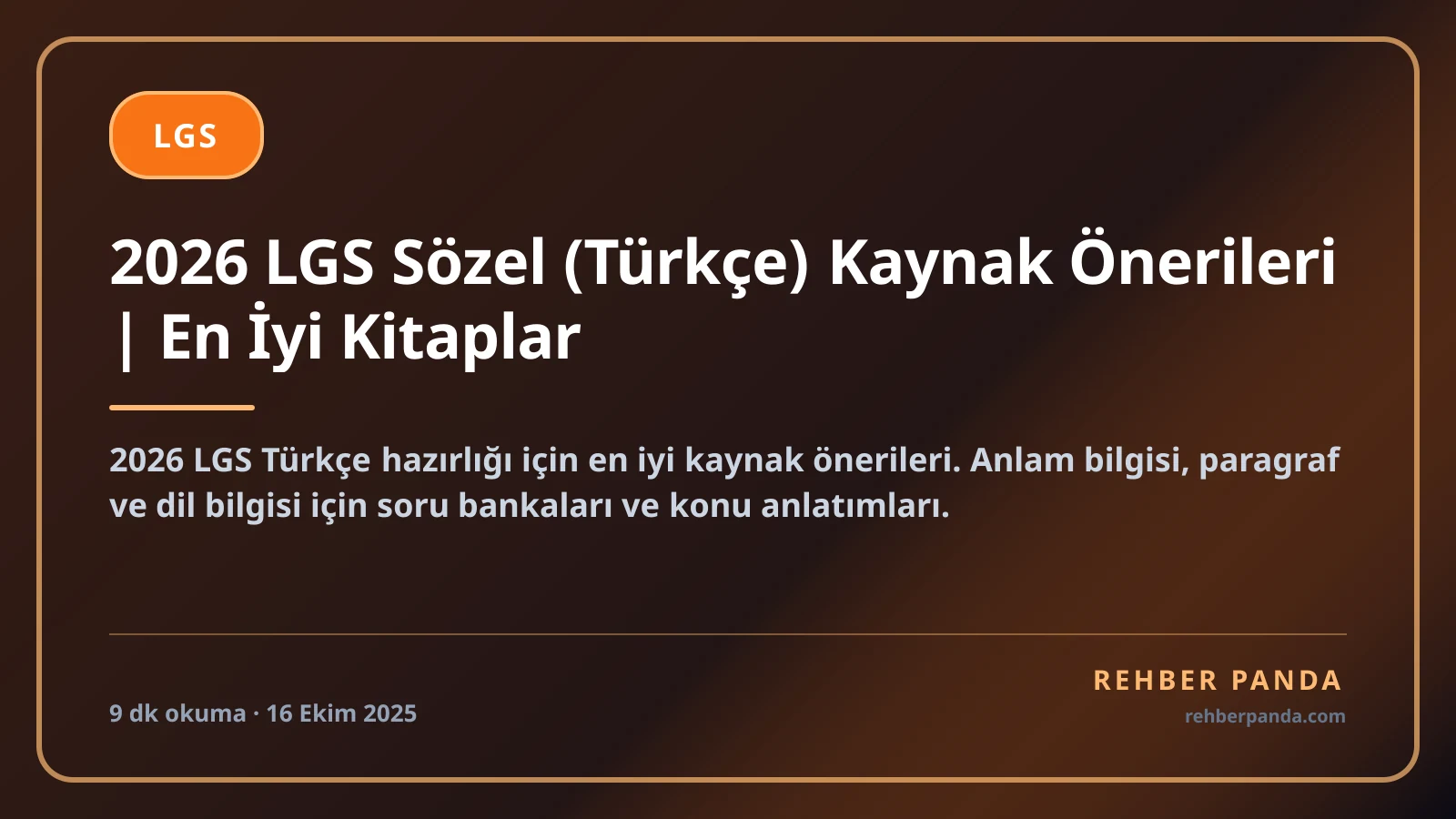 2026 LGS Sözel (Türkçe) Kaynak Önerileri | En İyi Kitaplar