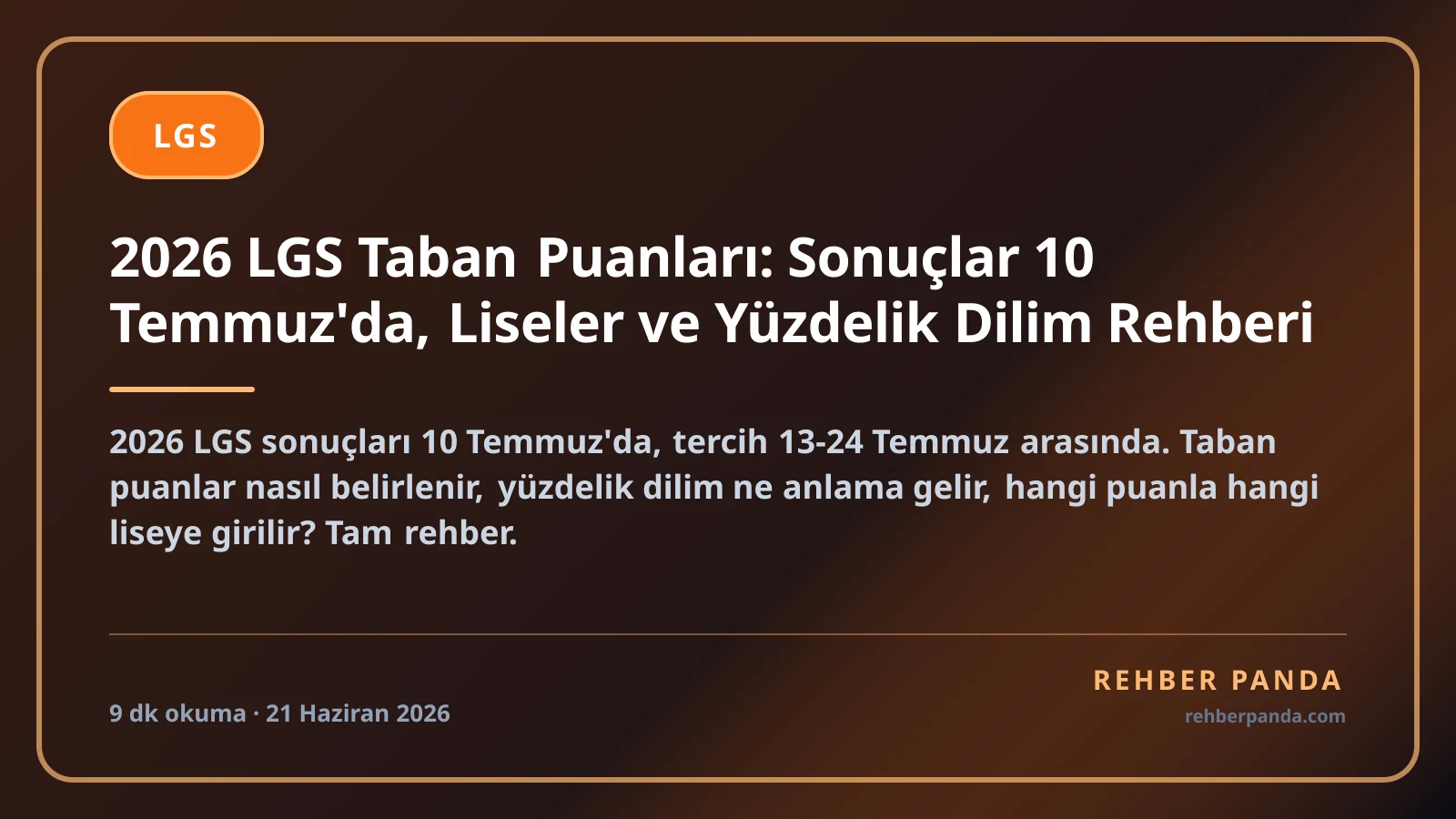 2026 LGS Taban Puanları: Sonuçlar Açıklandı — Liseler ve Yüzdelik Dilim Rehberi