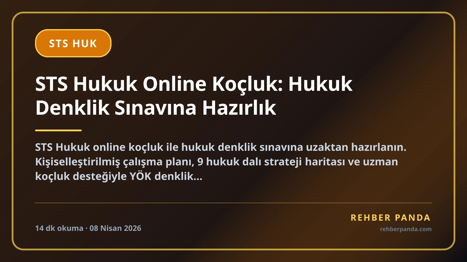 STS Hukuk Online Koçluk: Hukuk Denklik Sınavına Hazırlık