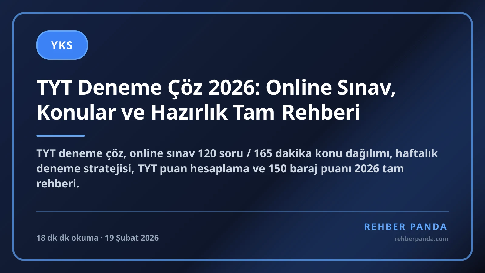 TYT Deneme Çöz 2026: Online Sınav, Konular ve Hazırlık Tam Rehberi