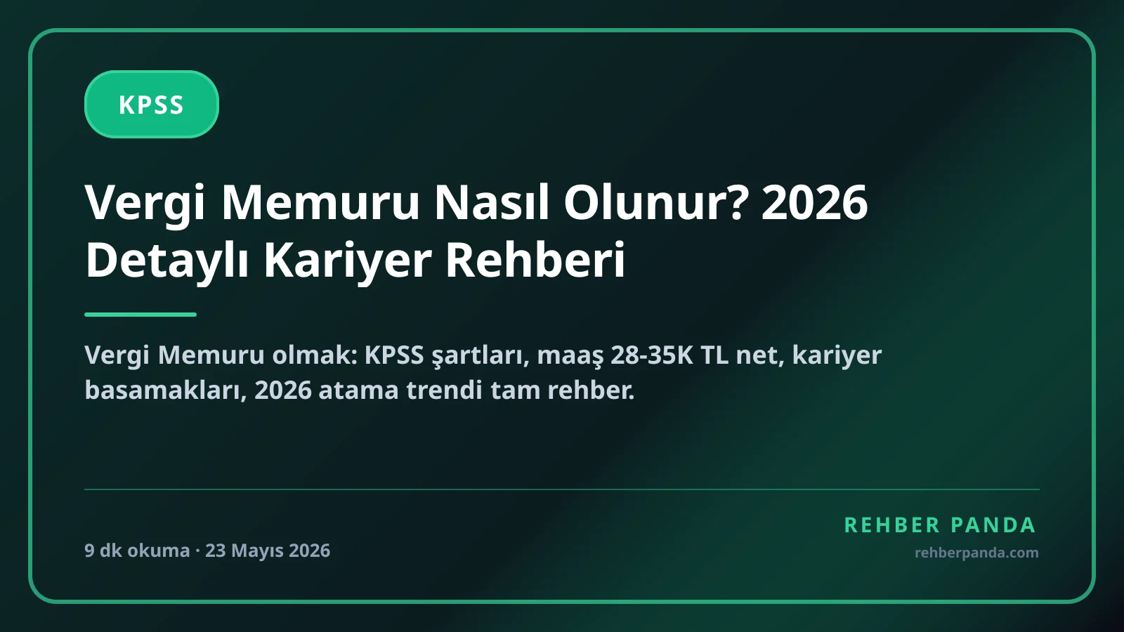 Vergi Memuru Nasıl Olunur? 2026 Detaylı Kariyer Rehberi