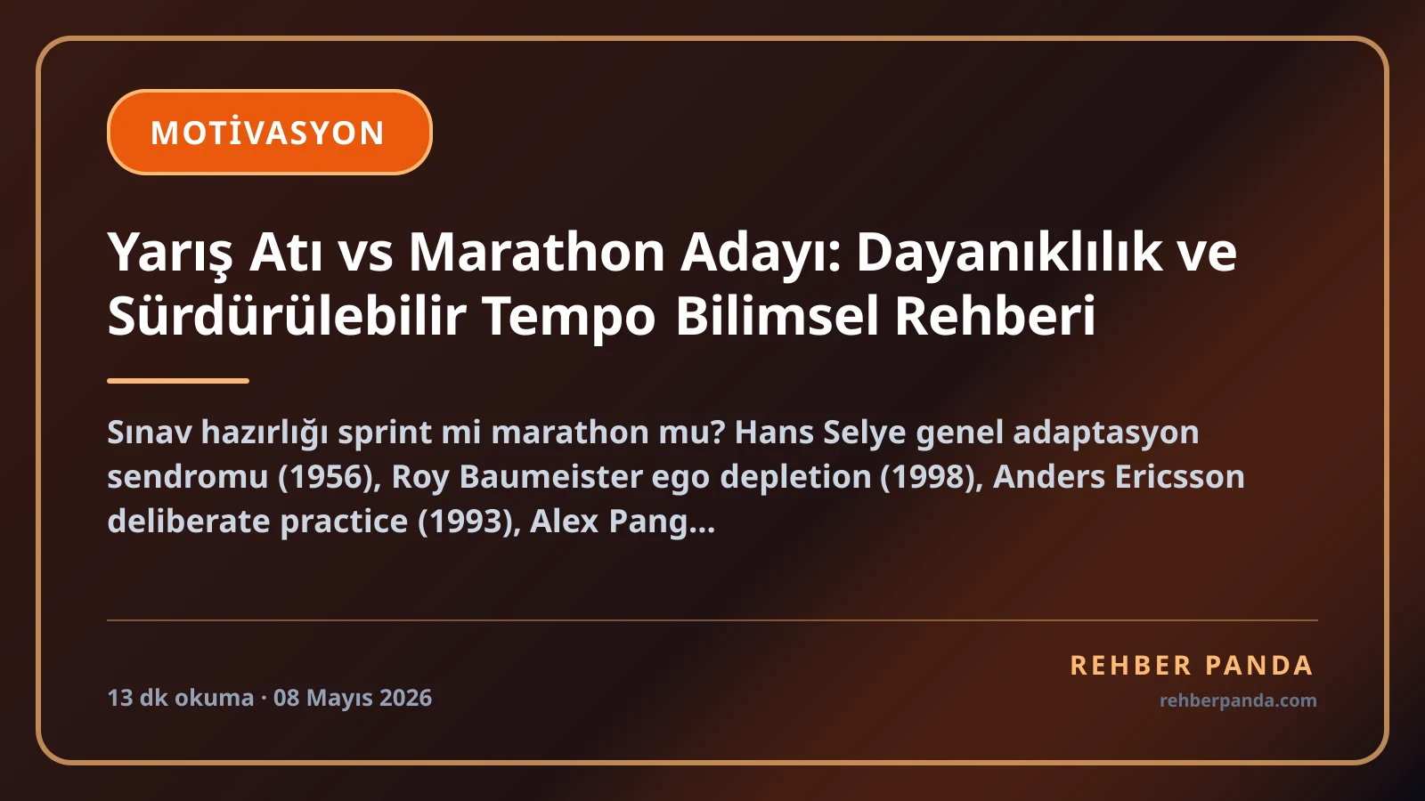 Yarış Atı vs Marathon Adayı: Dayanıklılık ve Sürdürülebilir Tempo Bilimsel Rehberi