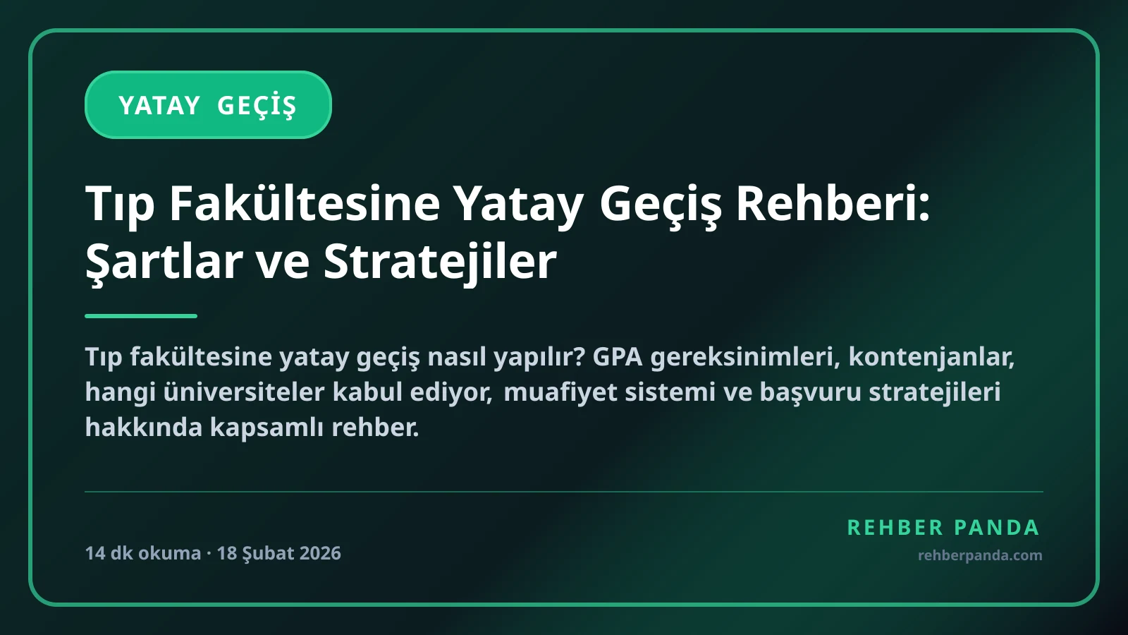 Tıp Fakültesine Yatay Geçiş Rehberi: Şartlar ve Stratejiler