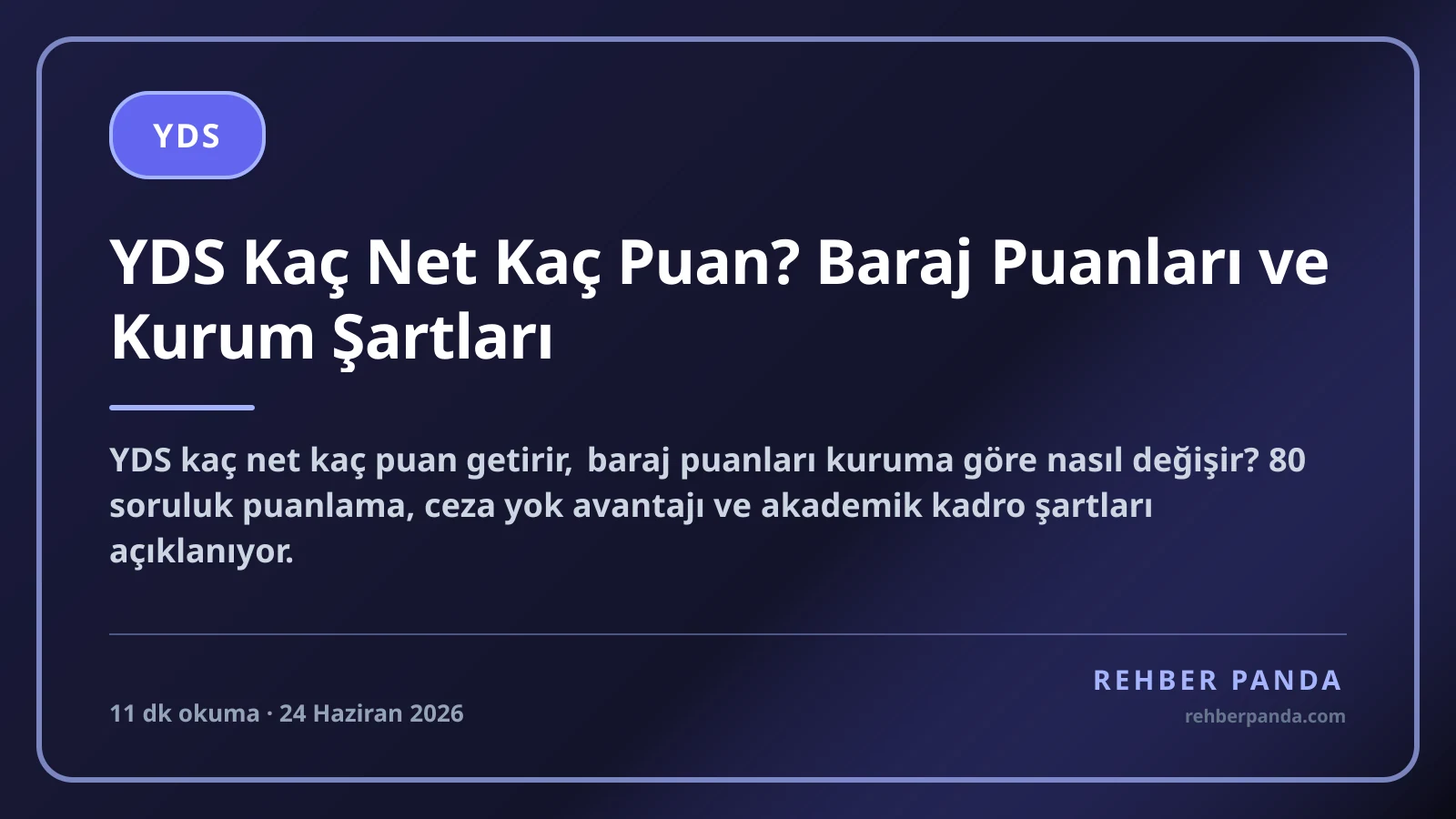 YDS Kaç Net Kaç Puan? Baraj Puanları ve Kurum Şartları