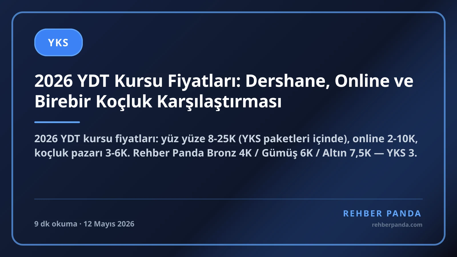 2026 YDT Kursu Fiyatları: Dershane, Online ve Birebir Koçluk Karşılaştırması