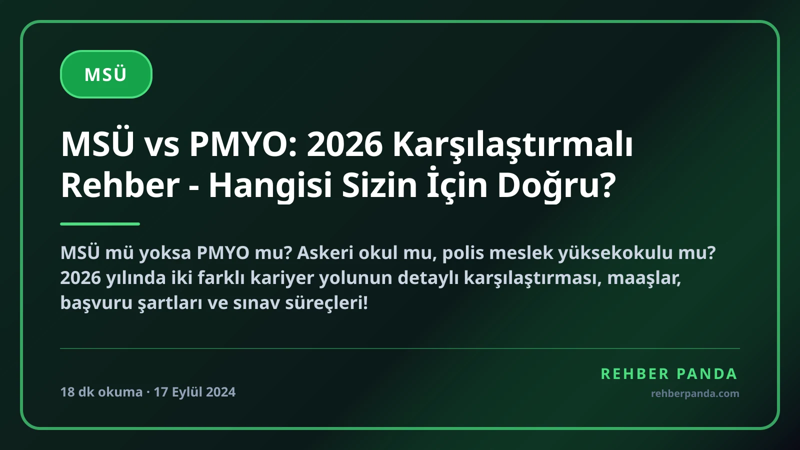 MSÜ vs PMYO: 2026 Karşılaştırmalı Rehber - Hangisi Sizin İçin Doğru?