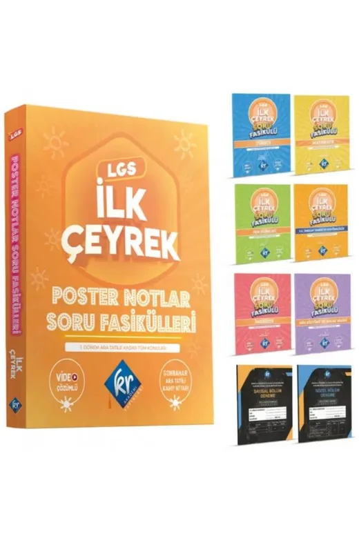 KR Akademi LGS Çeyrek Poster Notlar Soru Fasikülleri